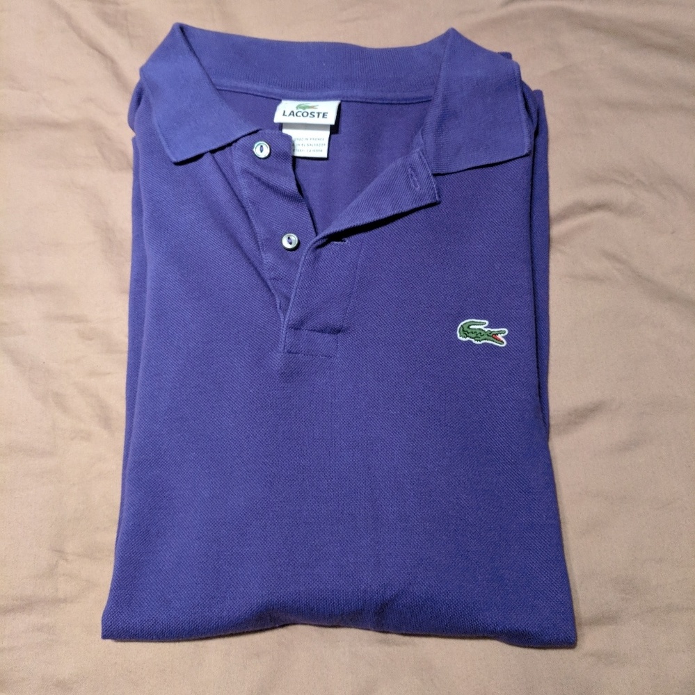 Men's Purple Lacoste Polo - Picture 2 of 4